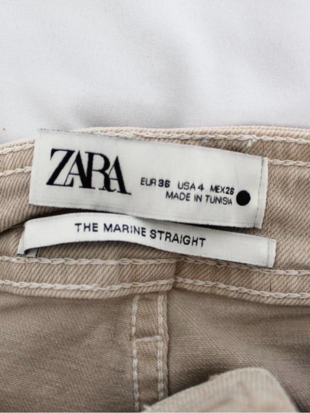 Khaki Straight Pants - Picture 3 of 3